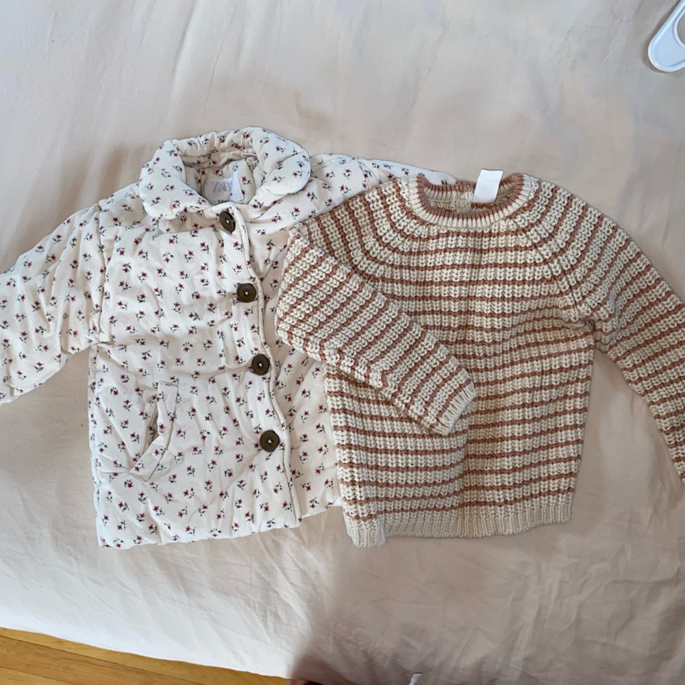 Kids bundle Zara coat and H&M sweater